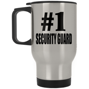 Number One #1 Security Guard - Silver Travel Mug