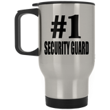 Number One #1 Security Guard - Silver Travel Mug