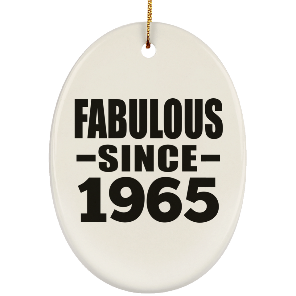 59th Birthday Fabulous Since 1965 - Oval Ornament
