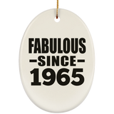 59th Birthday Fabulous Since 1965 - Oval Ornament