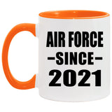 Air Force Since 2021 - 11oz Accent Mug Orange
