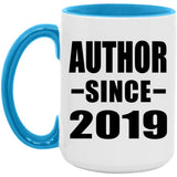 Author Since 2019 - 15oz Accent Mug Blue