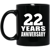 22nd Anniversary 22 Years - 11 Oz Coffee Mug Black