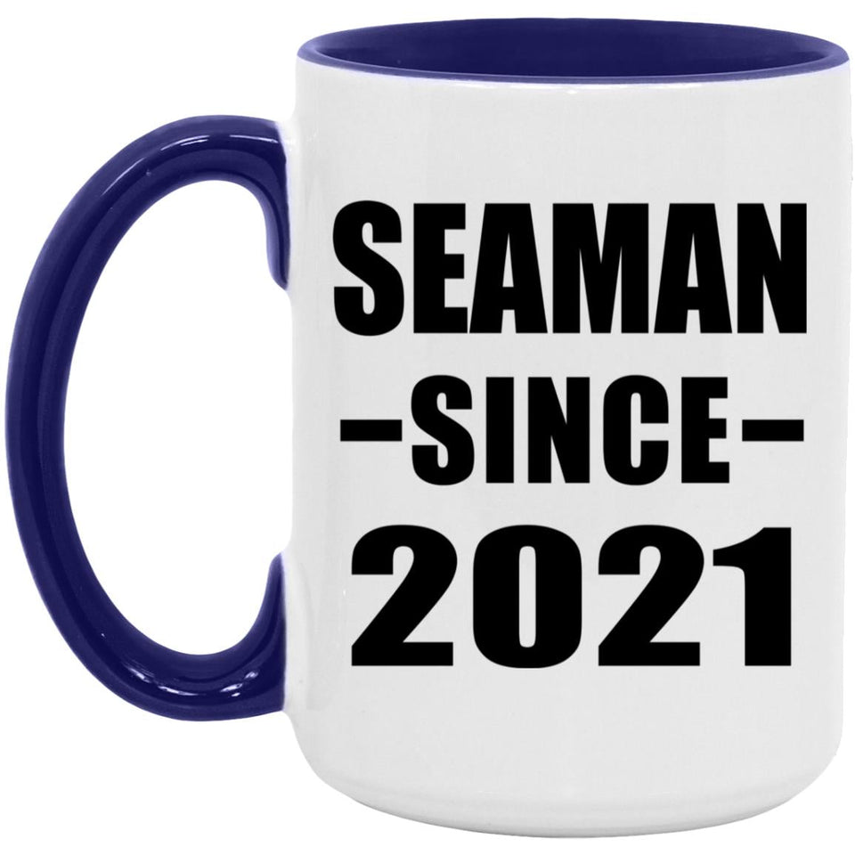 Seaman Since 2021 - 15oz Accent Mug Purple