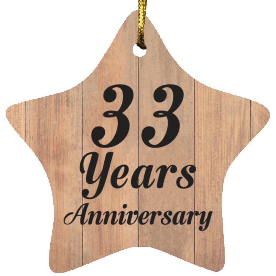 33rd Anniversary 33 Years Anniversary - Star Ornament C