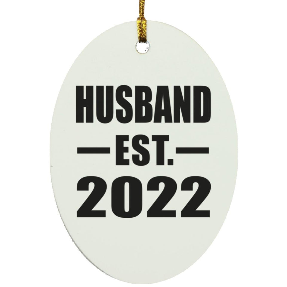 Husband Established EST. 2022 - Oval Ornament