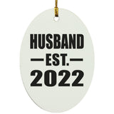 Husband Established EST. 2022 - Oval Ornament