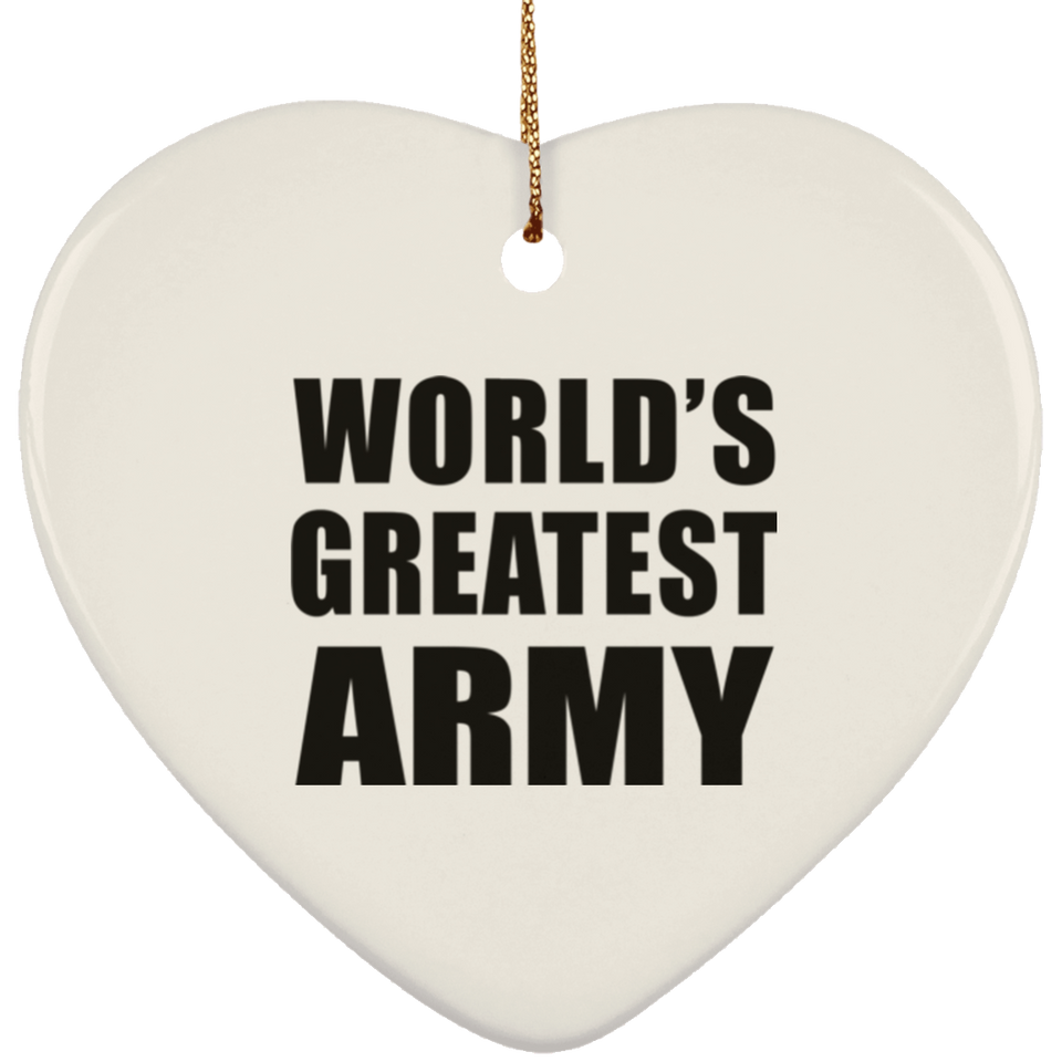World's Greatest Army - Heart Ornament