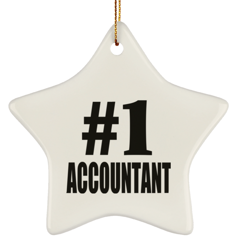 Number One #1 Accountant - Star Ornament