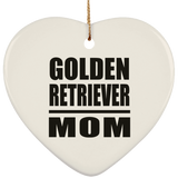 Golden Retriever Mom - Heart Ornament