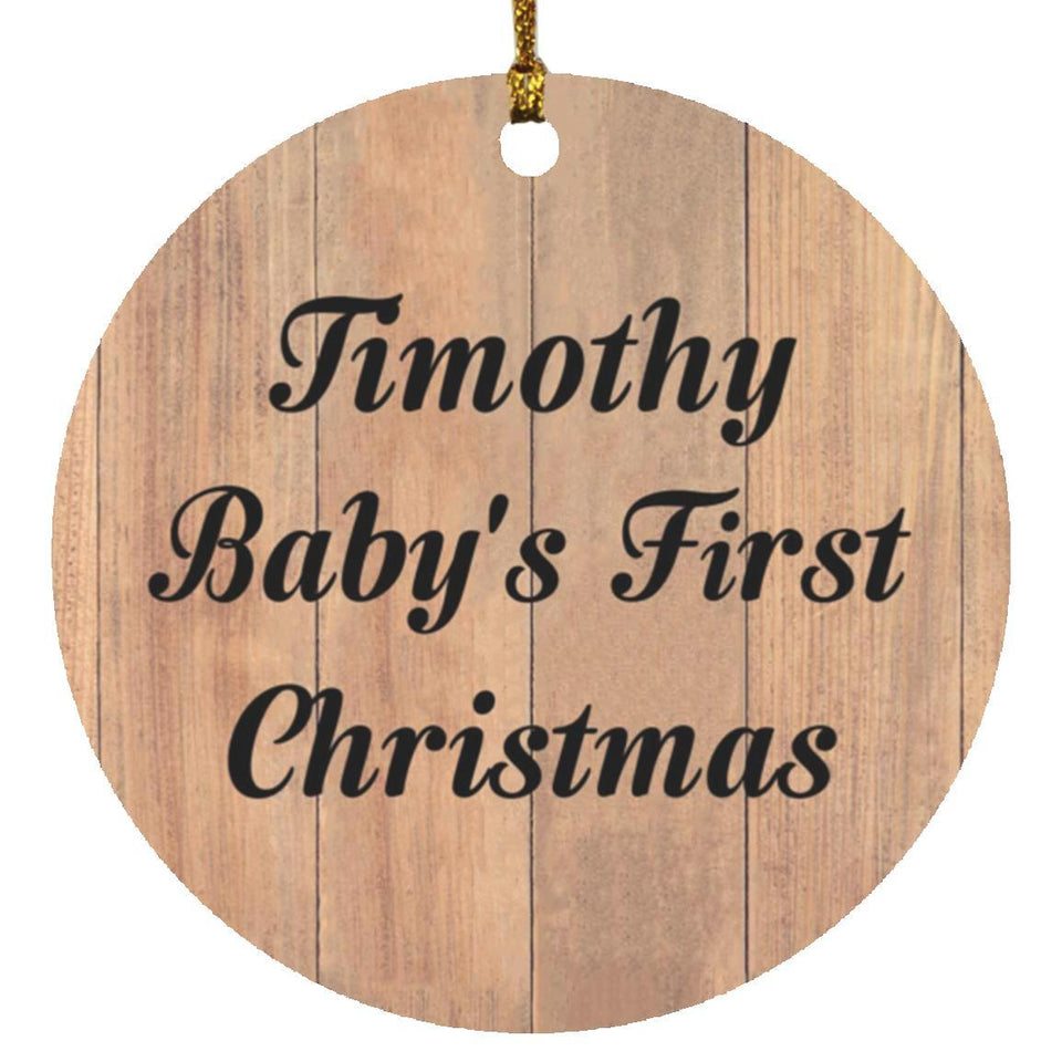 Timothy Baby's First Christmas - Circle Ornament C
