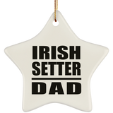 Irish Setter Dad - Star Ornament
