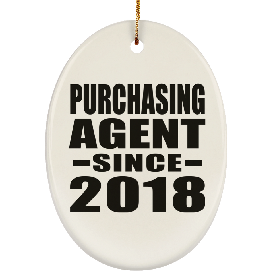 Purchasing Agent Since 2018 - Oval Ornament