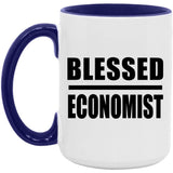 Blessed Economist - 15oz Accent Mug Purple