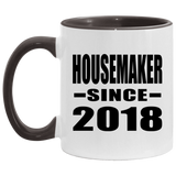 Housemaker Since 2018 - 11oz Accent Mug Black