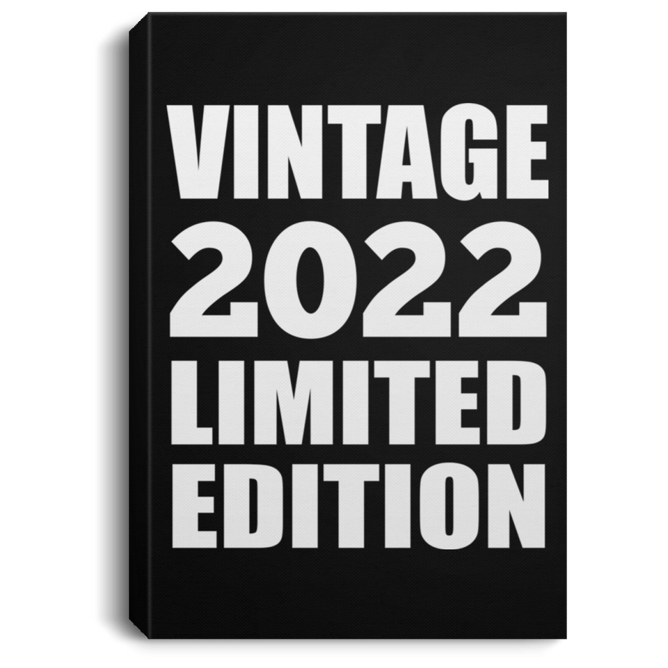 2nd Birthday Vintage 2022 Limited Edition - Canvas Portrait