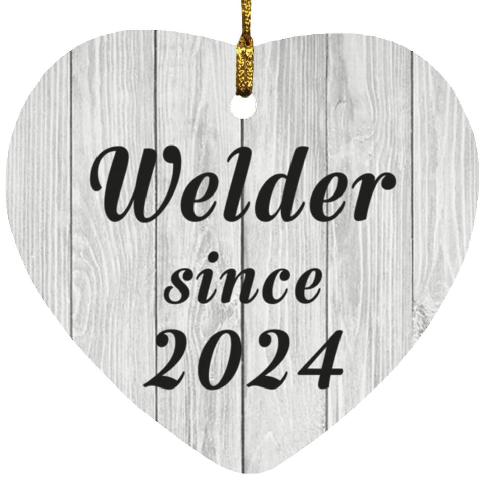 Welder Since 2024 - Heart Ornament F