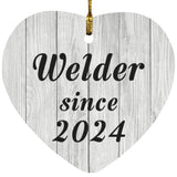 Welder Since 2024 - Heart Ornament F
