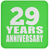 29th Anniversary 29 Years - Drink Coaster