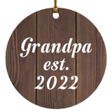 Grandpa Established EST. 2022 - Circle Ornament D