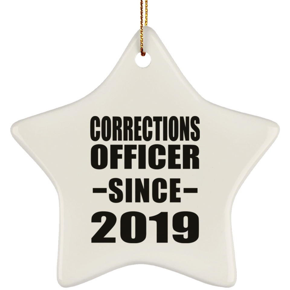 Corrections Officer Since 2019 - Star Ornament