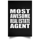 Most Awesome Real Estate Agent - Poster Portrait
