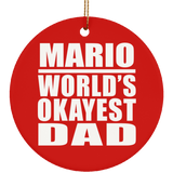 Mario World's Okayest Dad - Circle Ornament