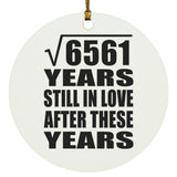 81st Anniversary Square Root of 6561 Years Still In Love - Circle Ornament