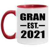 Gran Established EST. 2021 - 11oz Accent Mug Red