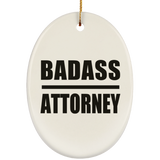 Badass Attorney - Oval Ornament