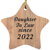 Daughter In Law Since 2022 - Star Ornament C