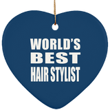 World's Best Hair Stylist - Heart Ornament