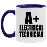 A+ Electrical Technician - 11oz Accent Mug Purple