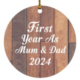 First Year As Mum & Dad 2024 - Circle Ornament E