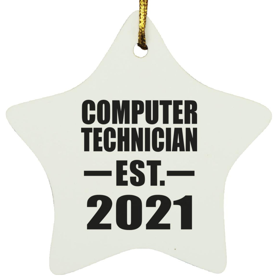 Computer Technician Established EST. 2021 - Star Ornament