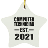 Computer Technician Established EST. 2021 - Star Ornament