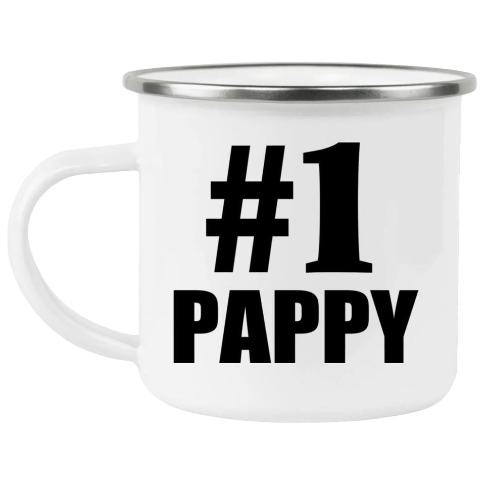 Number One #1 Pappy - 12oz Camping Mug