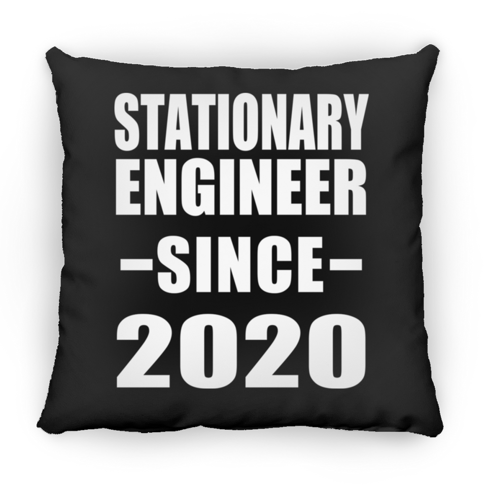 Stationary Engineer Since 2020 - Throw Pillow Black