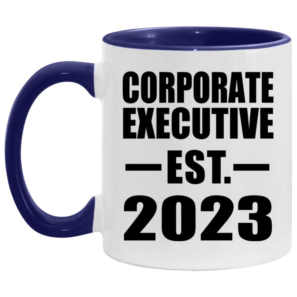 Corporate Executive Established Est. 2023 - 11oz Accent Mug Purple