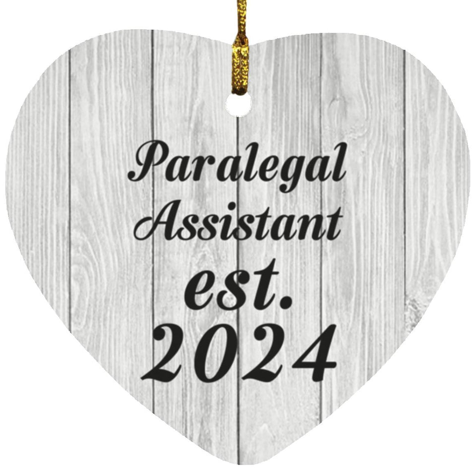 Paralegal Assistant Established Est. 2024 - Heart Ornament F