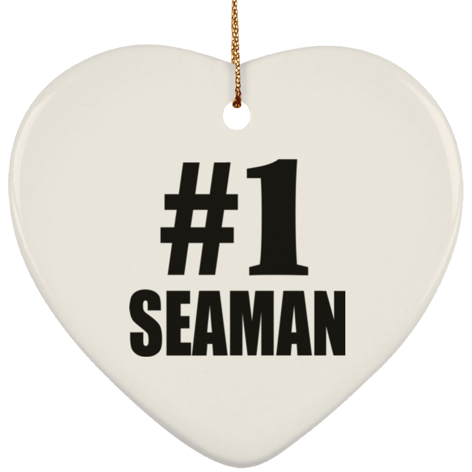 Number One #1 Seaman - Heart Ornament