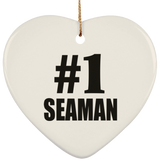 Number One #1 Seaman - Heart Ornament