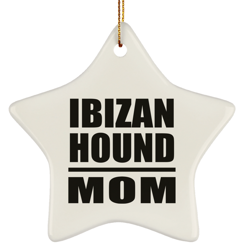 Ibizan Hound Mom - Star Ornament