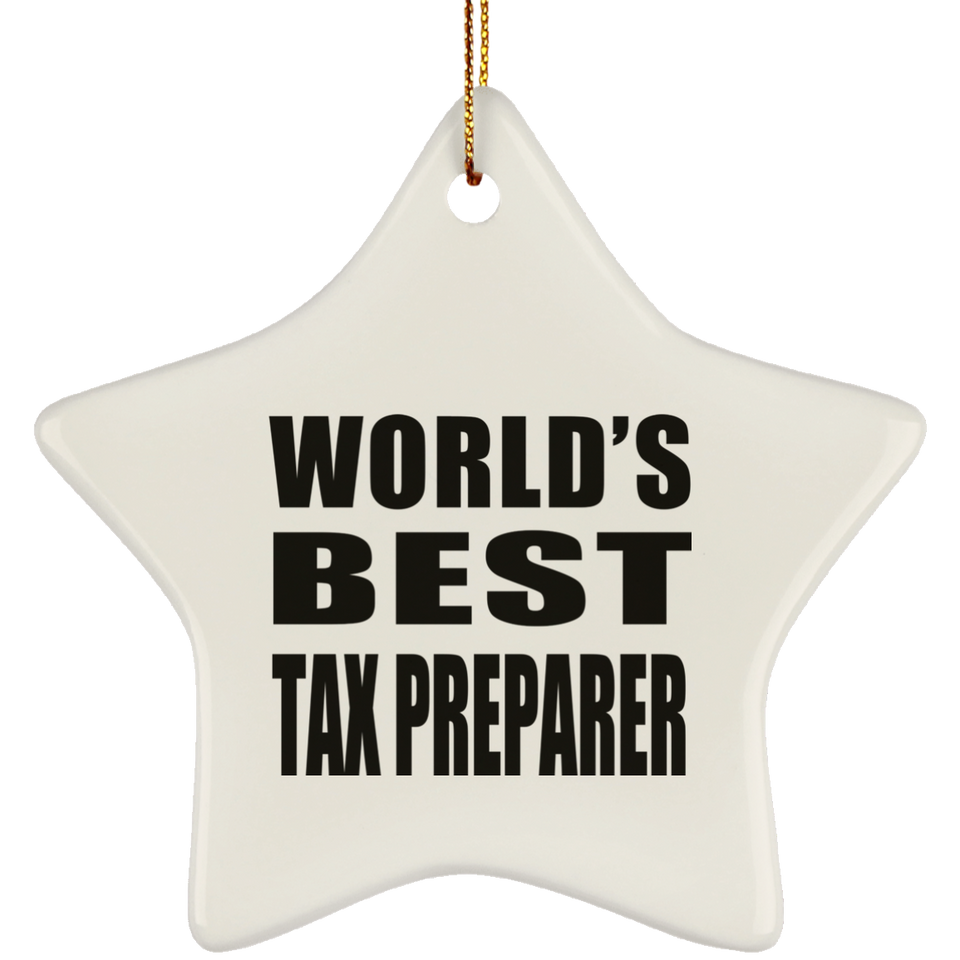World's Best Tax Preparer - Star Ornament