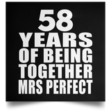58th Anniversary 58 Years Of Being Mrs Perfect - Poster Square