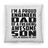 Proud Engineer Dad Of Awesome Son - Throw Pillow