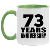73rd Anniversary 73 Years - 11oz Accent Mug Green