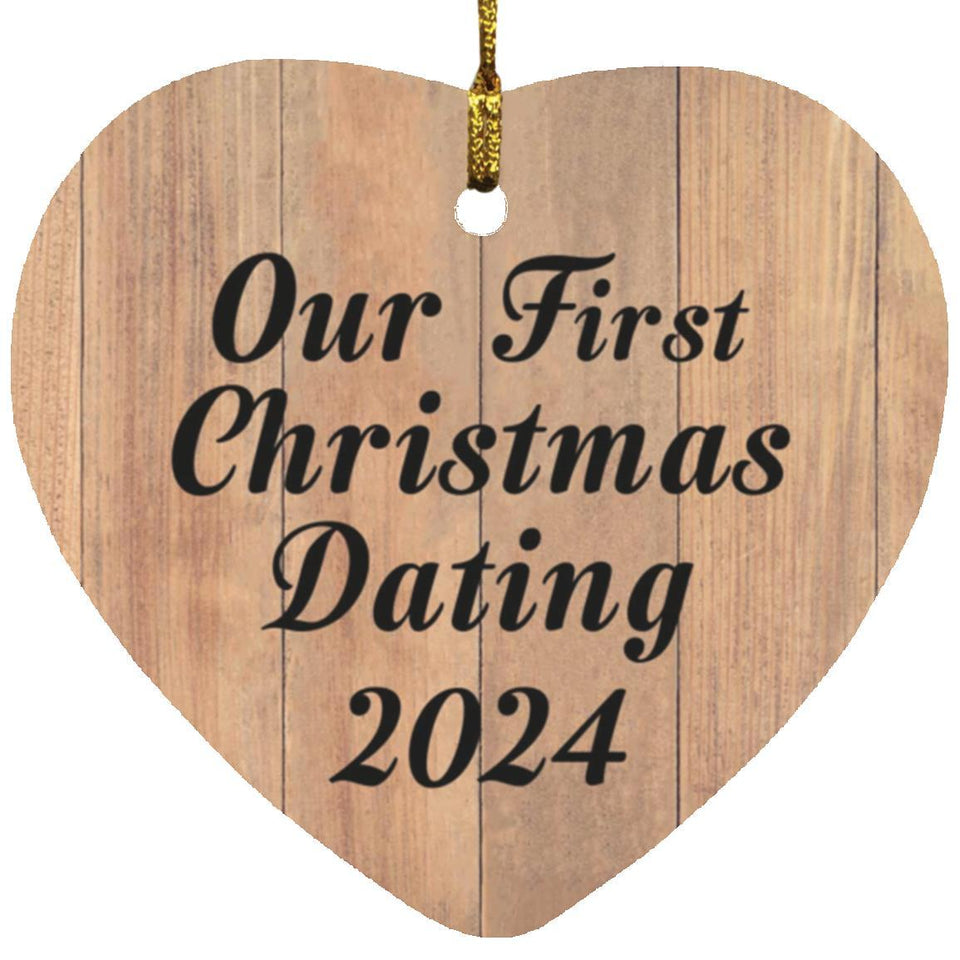 Our First Christmas Dating 2024 - Heart Ornament C