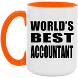 World's Best Accountant - 15oz Accent Mug Orange