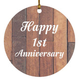 Happy 1st Anniversary - Circle Ornament E